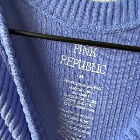 Pink Republic Ribbed Tank Top - Periwinkle - Picture 3 of 4